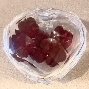 Swarovski Box With Red Hearts/Heart Jewel Box